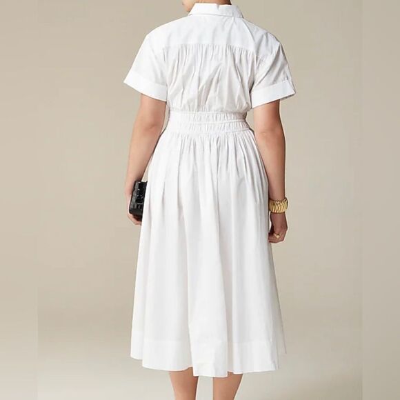 J.Crew Elena shirtdress in cotton poplin NWT Size 4 - Picture 3 of 13